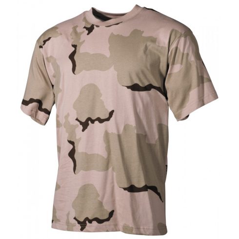 MFH US T-shirt terep mintás - 3 színű sivatag