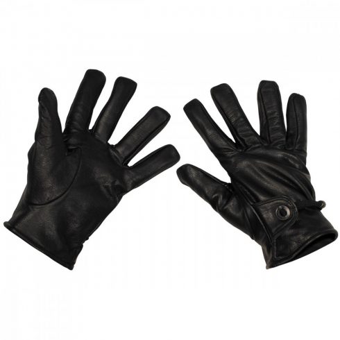 MFH Western Gloves, leather, black - kesztyű