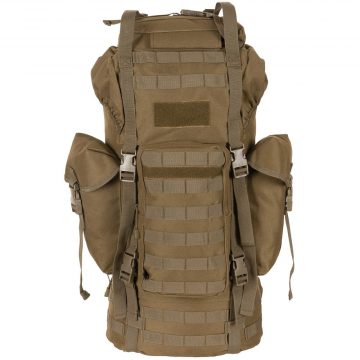   MFH - BW Combat Backpack, "MOLLE", 65 l, aluminium rod, coyote - hátizsák, merevített / coyote barna