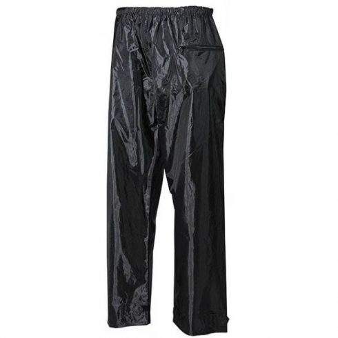 Rainpants Poliester with PVC black M - MFH esőnadrág, fekete, M