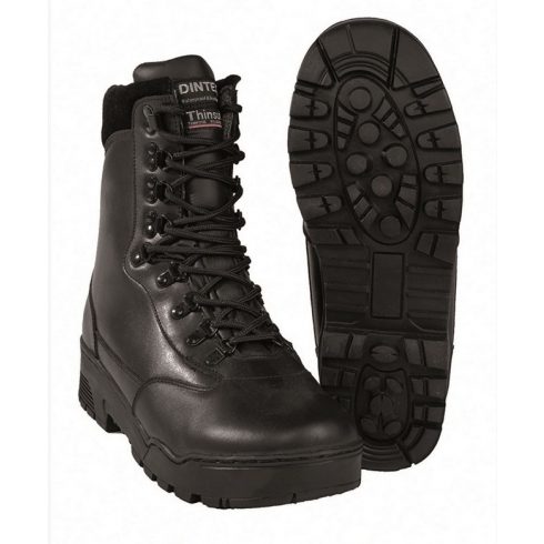 MIL-TEC 12820000 TACTICAL LEATHER BOOTS Taktikai Bőrbakancs - vízálló, fekete, 41